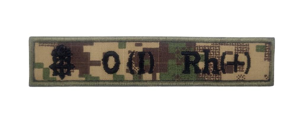 Шеврон нагрудный Группа крови НГУ "!О(I) Rh(+)" 2,5х13 см Хищник (3593403)