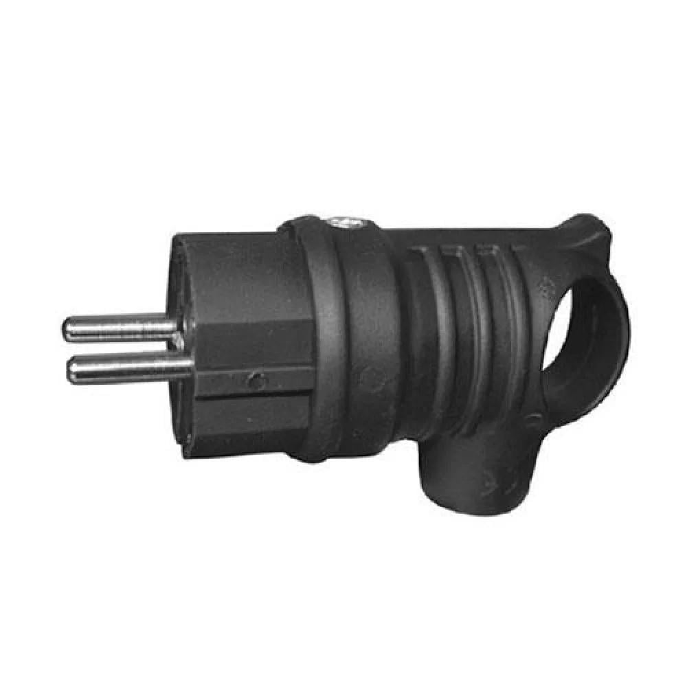 Вилка Lezard з ручкою каучук 2P/PE 16А 220-240V (106-0400-0109)