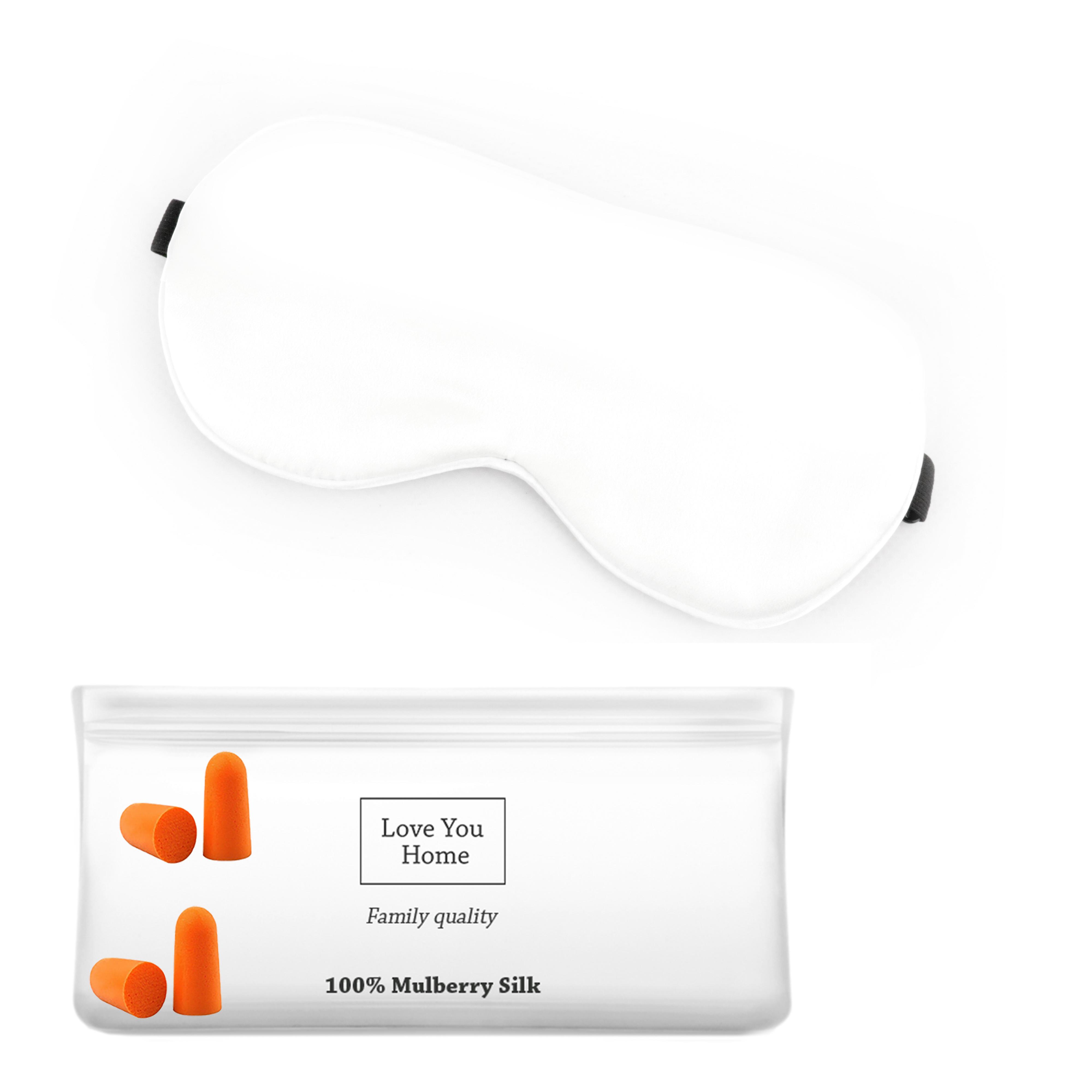 Шовкова маска Love You для сну Айворі (5074)