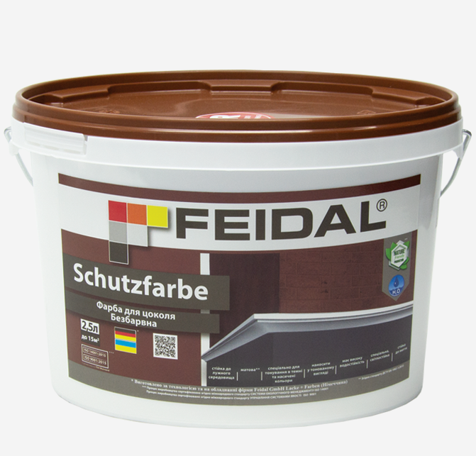 Краска для цоколя Feidal Schutzfarbe 10 л Бесцветный