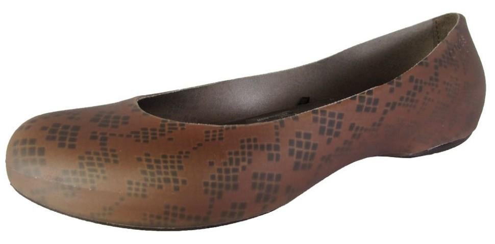 Балетки жіночі Crocs Brooklyn Flat Snake print р. 37-38 Коричневий (24118)