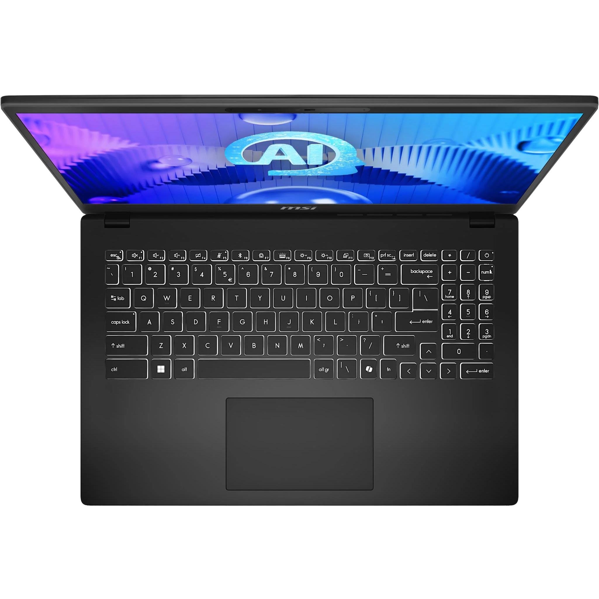 Ноутбук MSI Modern 15 H AI C1MG-099UA U7-155H 16/512 ГБ FHD 15,6" Classic Black (9S7-15H551-099) - фото 3