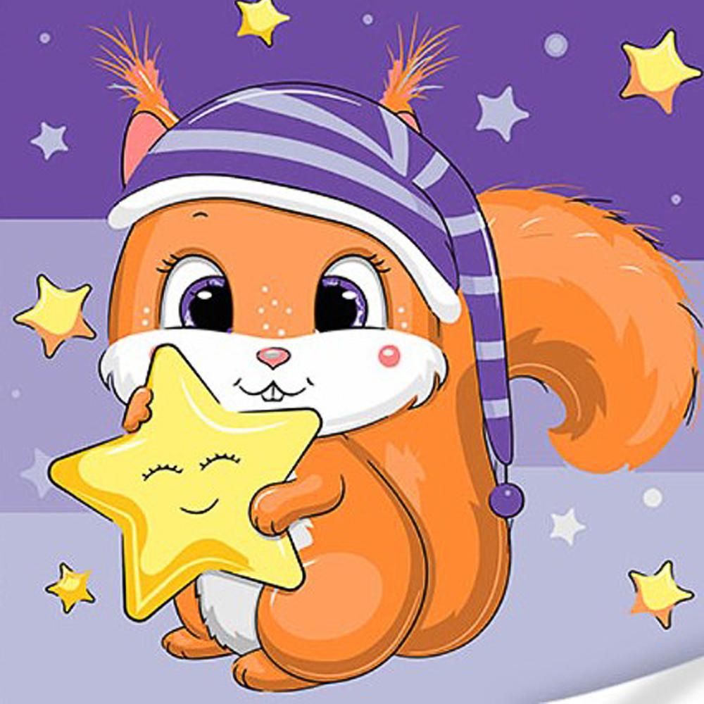 Картина за номерами Strateg Преміум Зіркова лікарня з лаком та рівнем 30x30 см (Str-ES-0883)