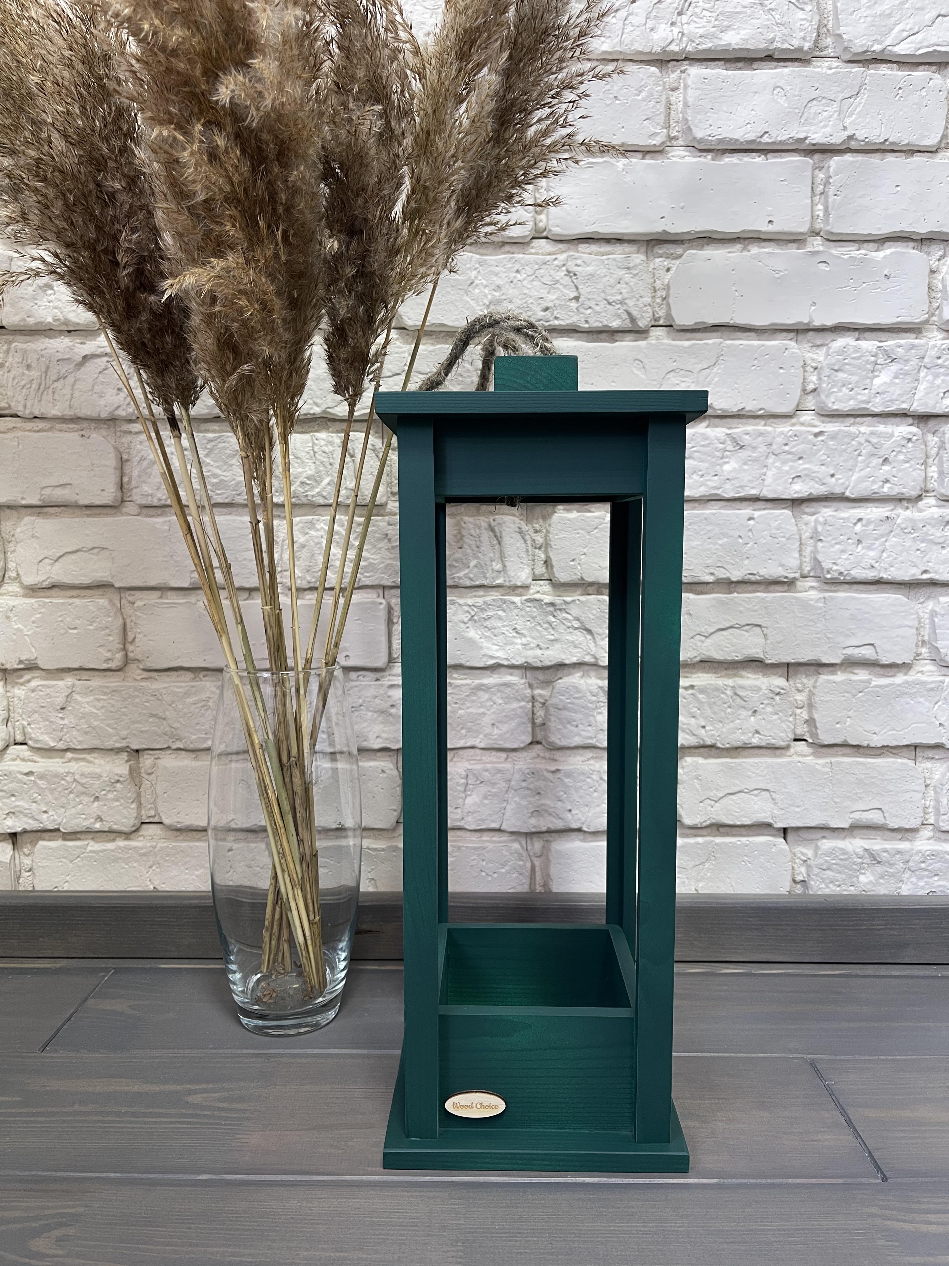 Подсвечник деревянный Wood Choice Фонарь 17х17х45 Зеленый - фото 1 Подсвечник деревянный Wood Choice Фонарь 17х17х45 Зеленый - фото 1