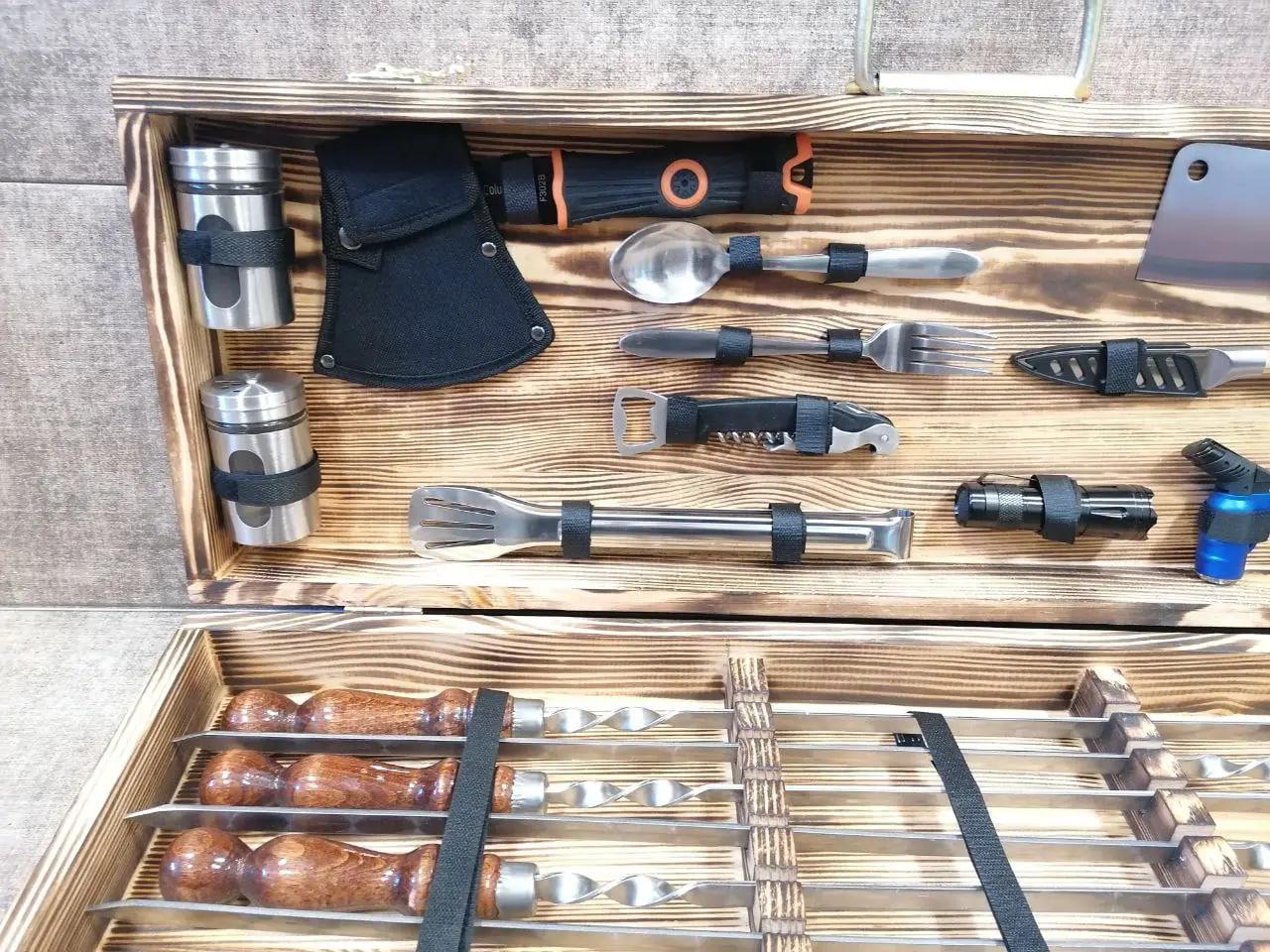 Набір шампурів Турист 4 Profi-Fox в кейсі (10644714) - фото 4 Набір шампурів Турист 4 Profi-Fox в кейсі (10644714) - фото 4