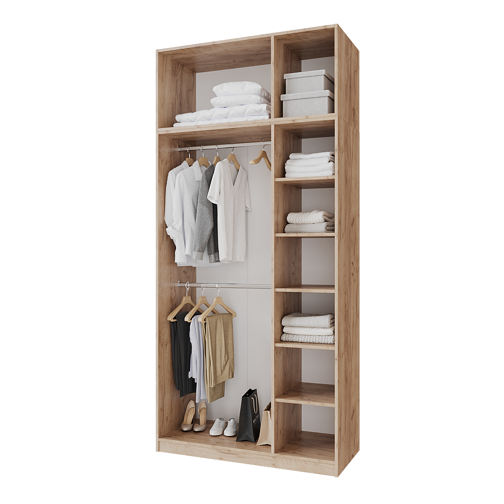 Шкаф распашной с антресолью Меблітренд Чиназес Чиа-1200.4 1200х500х2450 мм Дуб крафт золотой/Графитовый (26841583) - фото 2 Шкаф распашной с антресолью Меблітренд Чиназес Чиа-1200.4 1200х500х2450 мм Дуб крафт золотой/Графитовый (26841583) - фото 2