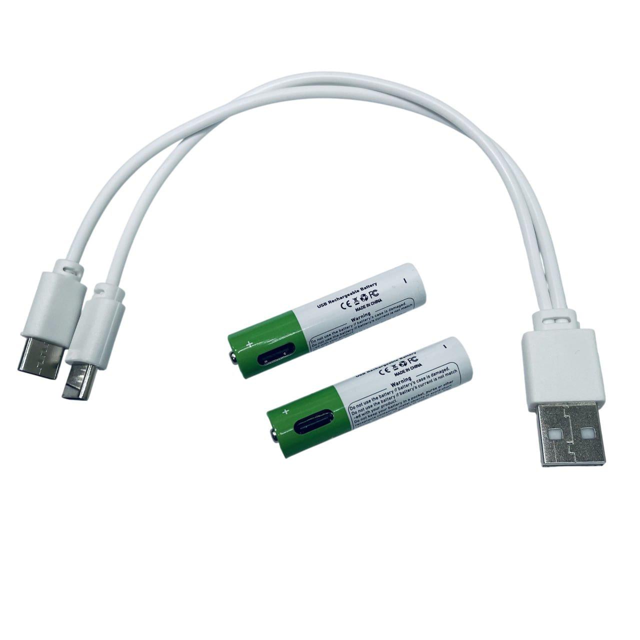 Батарея аккумуляторная DAWEIKALA AAA 3000 мАч 1,5V Type-C USB Type-C 2 шт. (060124)