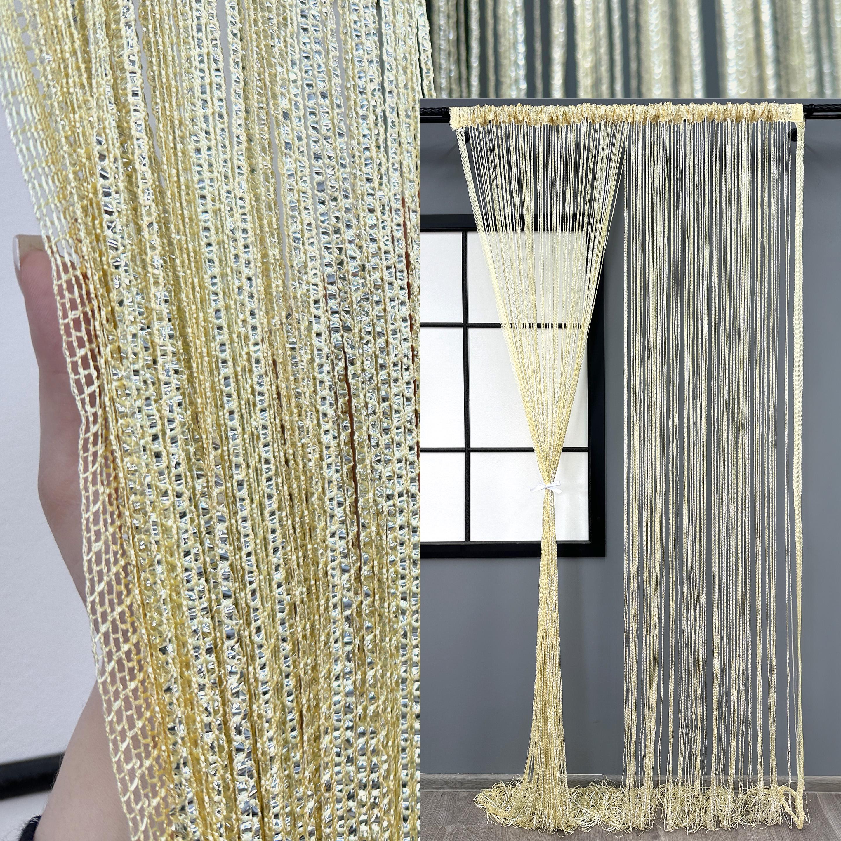 Шторы-нити Rovi Premium с люрексом 300х300 см Кремовый (61-116) - фото 4 Шторы-нити Rovi Premium с люрексом 300х300 см Кремовый (61-116) - фото 4