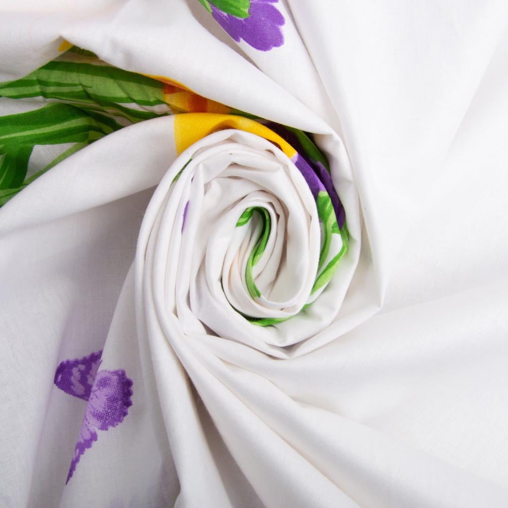 Ткань бязь ранфорс для постельного белья M11016/1 Лаванда с бабочками 130 гр/м2 240 см (25824)