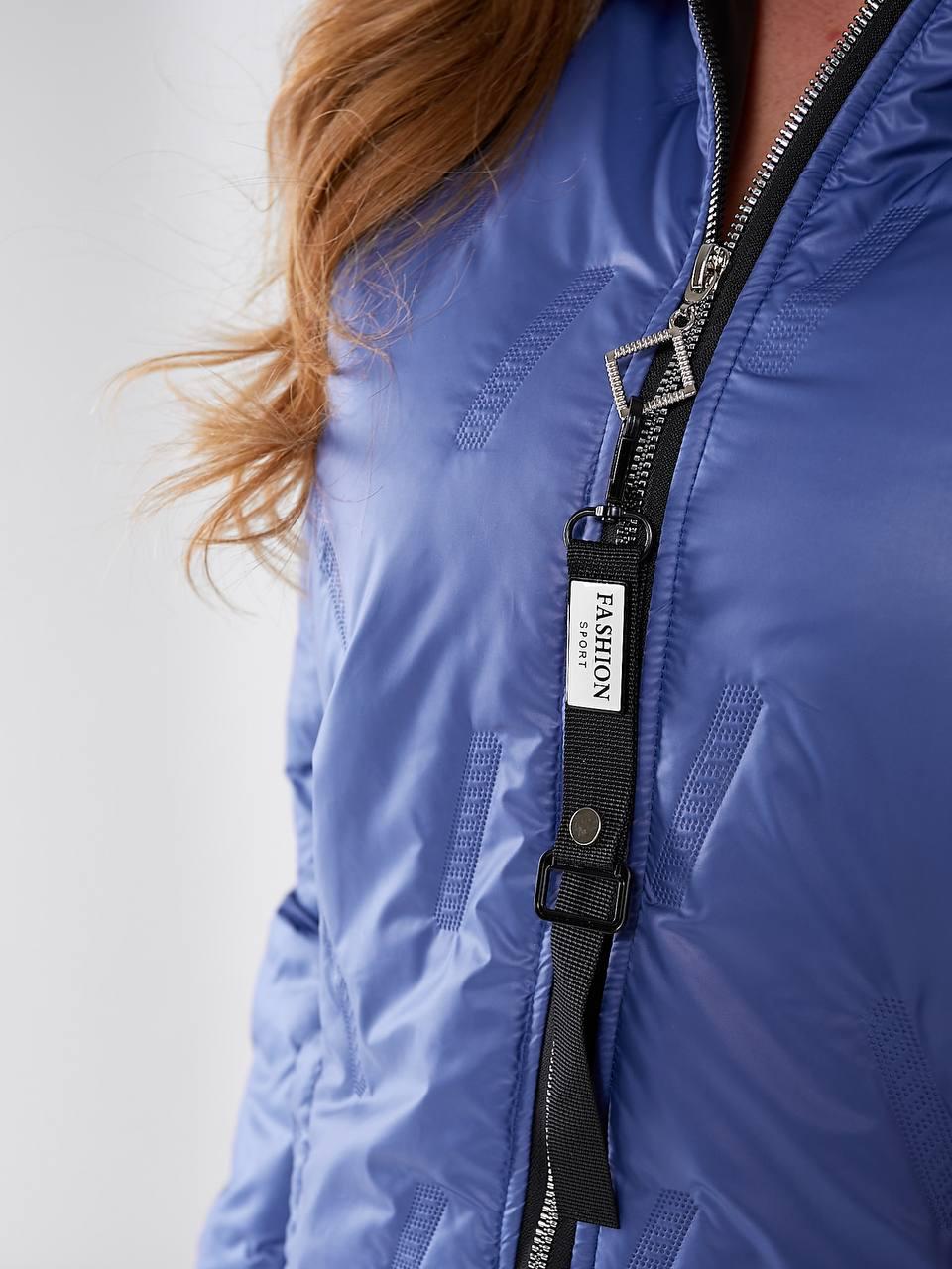 Куртка жіноча на блискавці весна/осінь р. 64-66 Синій (1397) - фото 6 Куртка жіноча на блискавці весна/осінь р. 64-66 Синій (1397) - фото 6