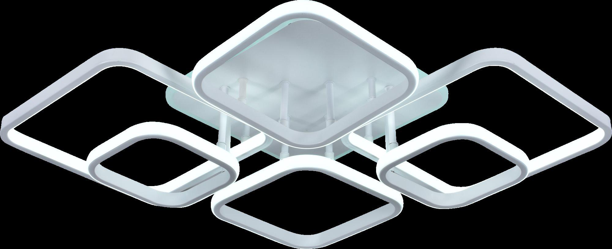 Люстра светодиодная акриловая Sirius DK5854B/6 WH RGB 176W+10W (000035872)