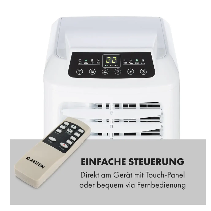 Кондиционер мобильный KLARSTEIN Pure Blizzard 3 2G 7000 BTU/2,1 кВт (10028187) - фото 2