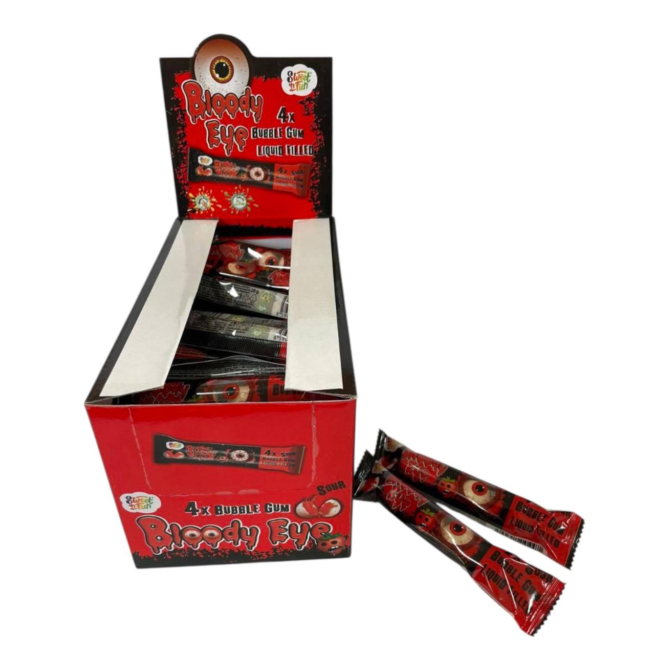 Жевательная резинка Sweet'n Fun Bloody Eye Глаза с начинкой 48 шт. сток 4 шт. (00000004318)