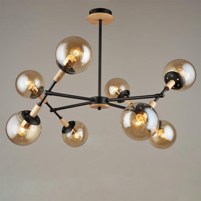 Люстра стельова молекула Light House SRS-18335/8 Чорний