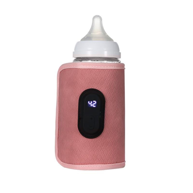 Підігрівач для дитячої пляшечки Lesko N-025 USB портативний/цифровий дисплей Pink (28953420)