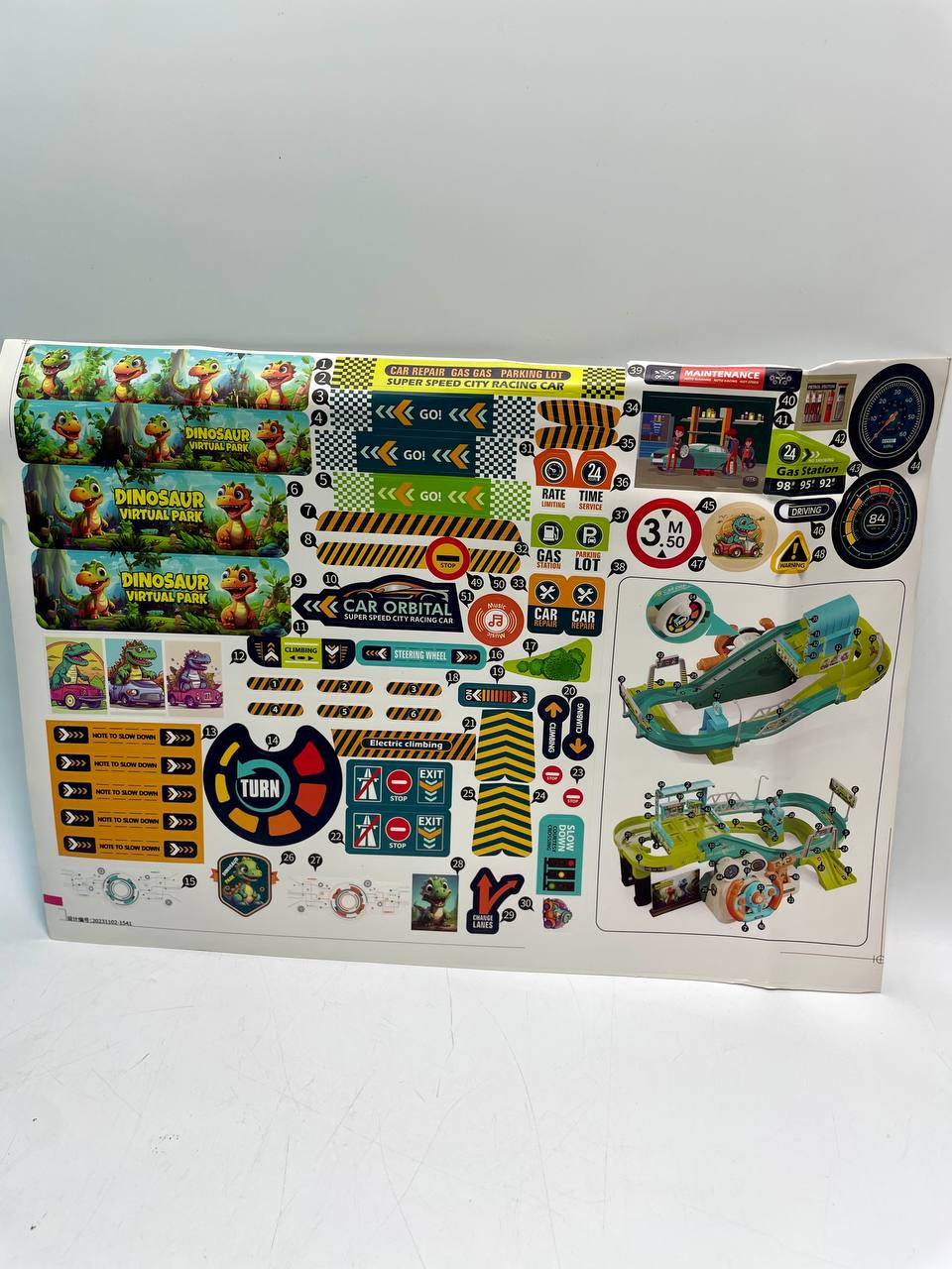 Трек песни на английском языке звуки транспорта руль автомат/механический подъемник 4 машинки в коробке (T 917 A) - фото 12 Трек песни на английском языке звуки транспорта руль автомат/механический подъемник 4 машинки в коробке (T 917 A) - фото 12