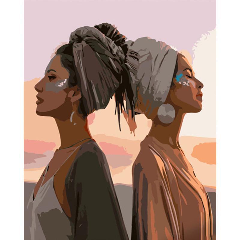 Картина по номерам Strateg Премиум Женское единство 40х50 см (GS733)