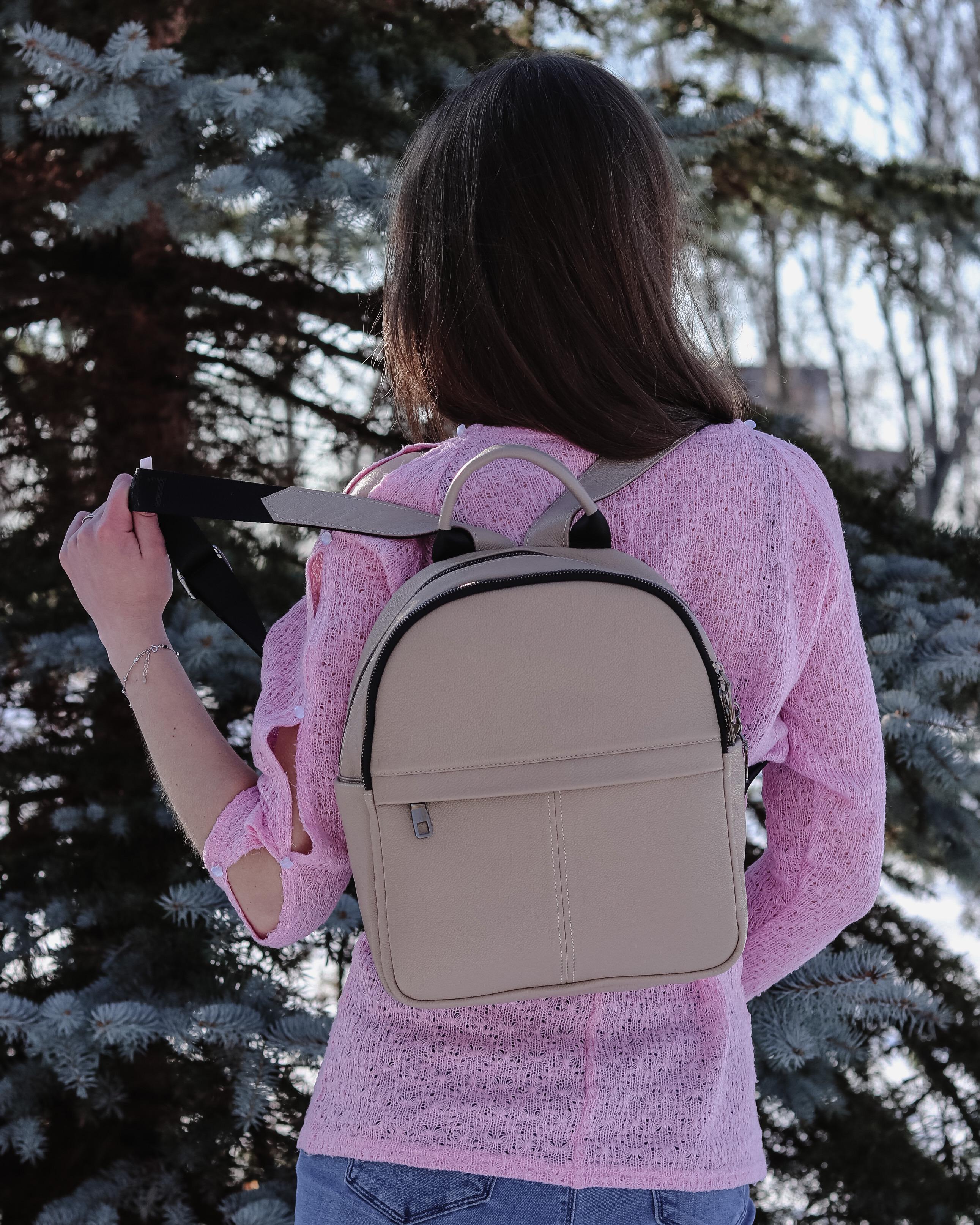 Рюкзак женский кожаный Legessy F 63 Beige (F 63 Beige) - фото 3