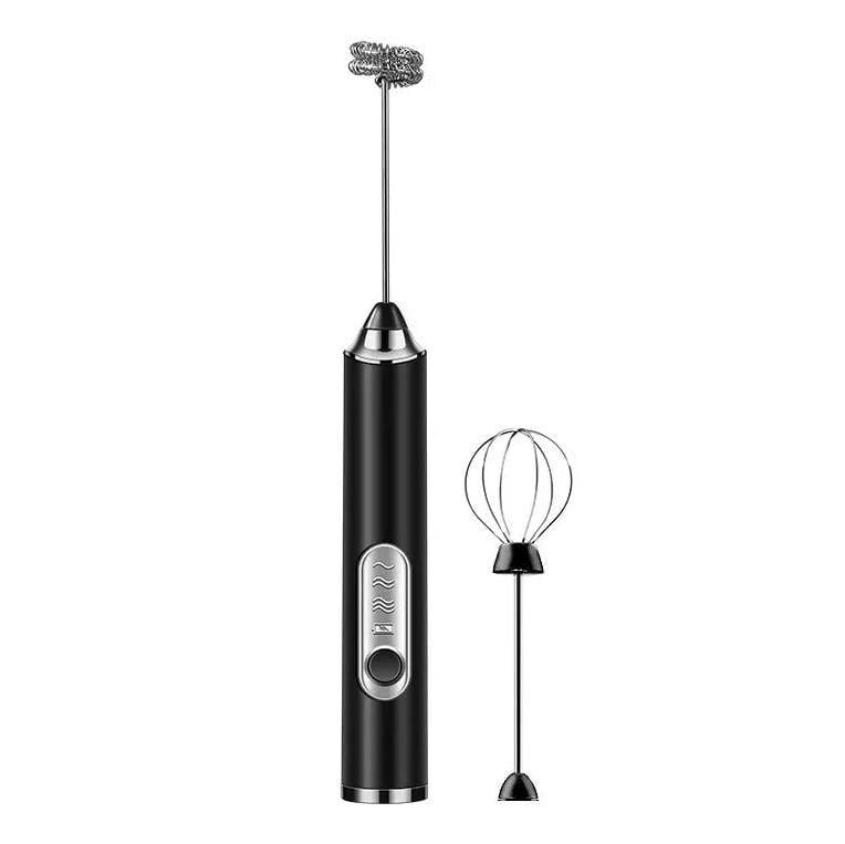 Пеновзбиватель RIAS Wireless Electric 3 скорости USB 2 насадки Black (3_08800)