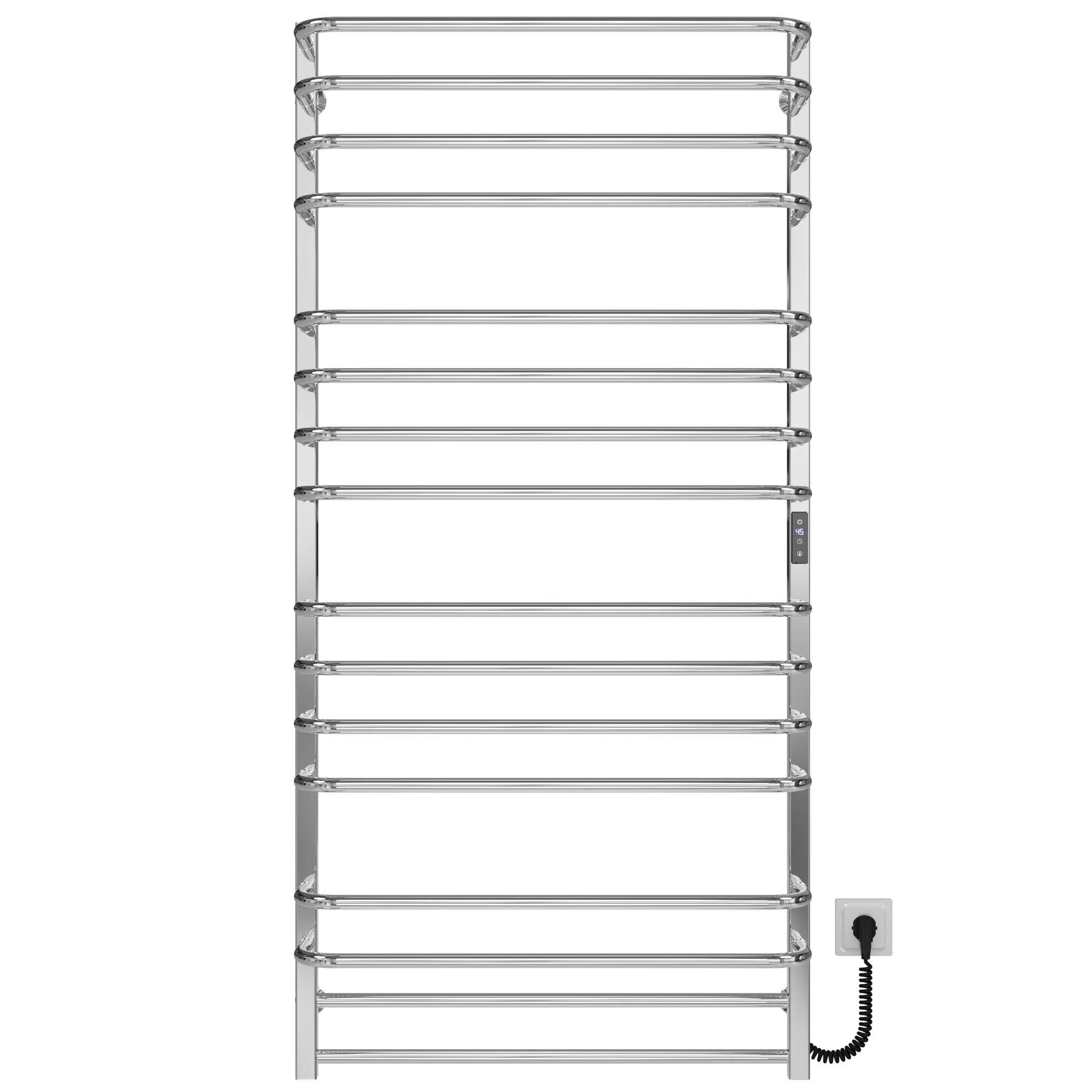 Полотенцесушитель электрический Deffi Lux П16 JD04 правое подключение нержавеющая сталь 700х1500 мм Хром (A.LU.150.70.16.ECR2)