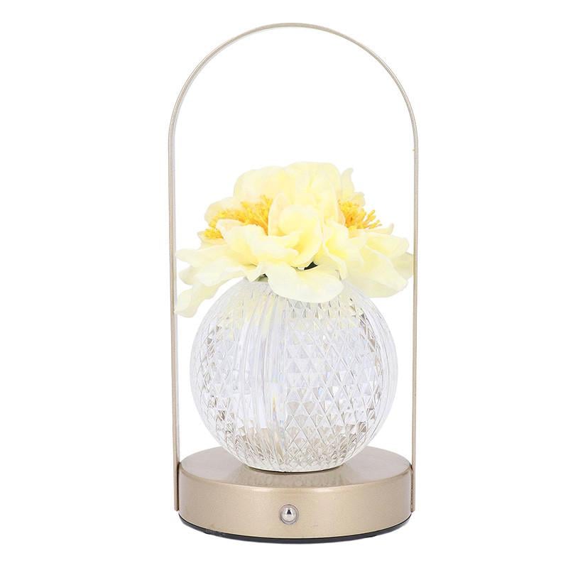 LED-ночник настольный Lesko Rose Crystal KNXSTD01 Букет роз Yellow (36490859)