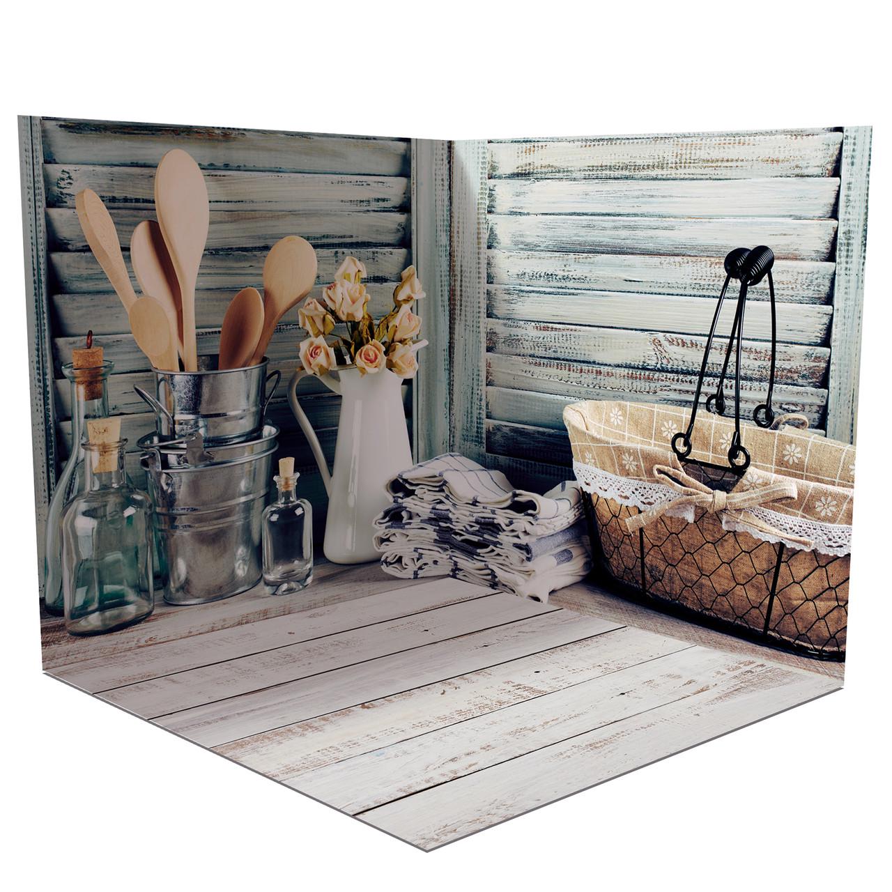 Фотофон виниловый угловой 120x120 см Frontlit 450 г/м2 №58505