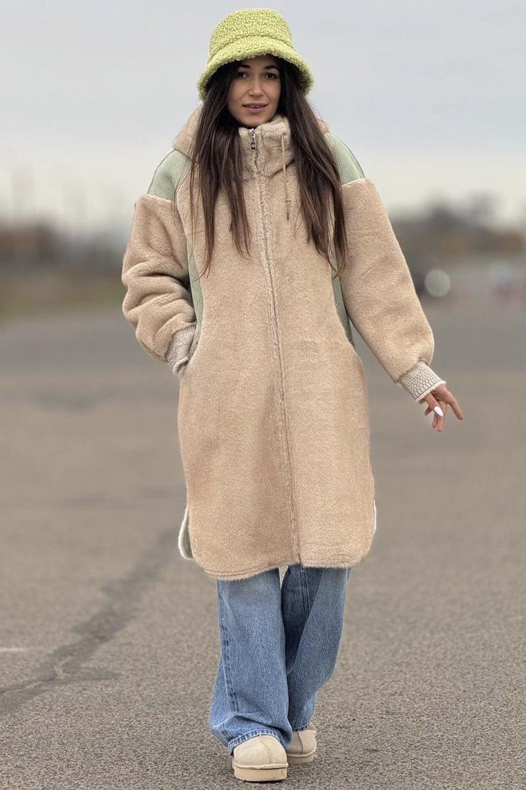 Дублянка жіноча на штучному хутрі 2XL М'ятний (195096) Дублянка жіноча на штучному хутрі 2XL М'ятний (195096)