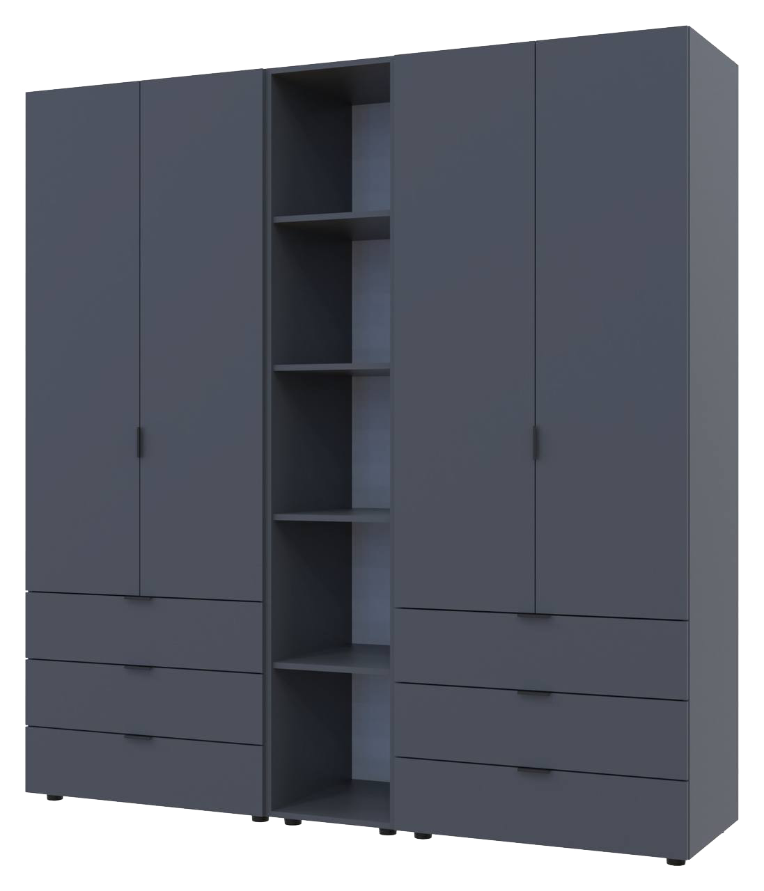 Комплект шкафов Doros Гелар 3 шт. 193,2х49,5х203,4 см Графит (DRS-011151)