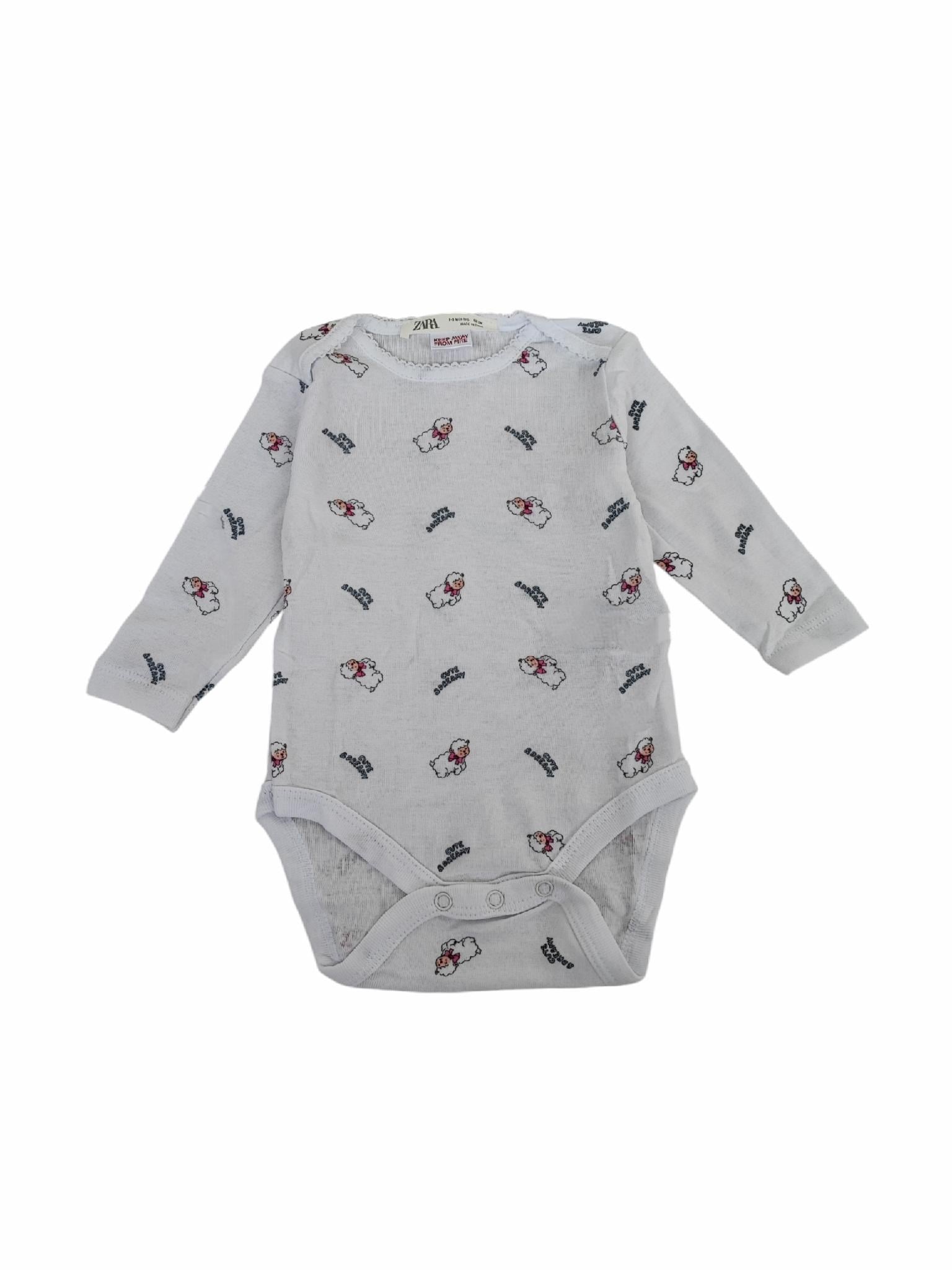 Боді для новонародженої дівчинки Zara 62 см Білий (25120909A4)