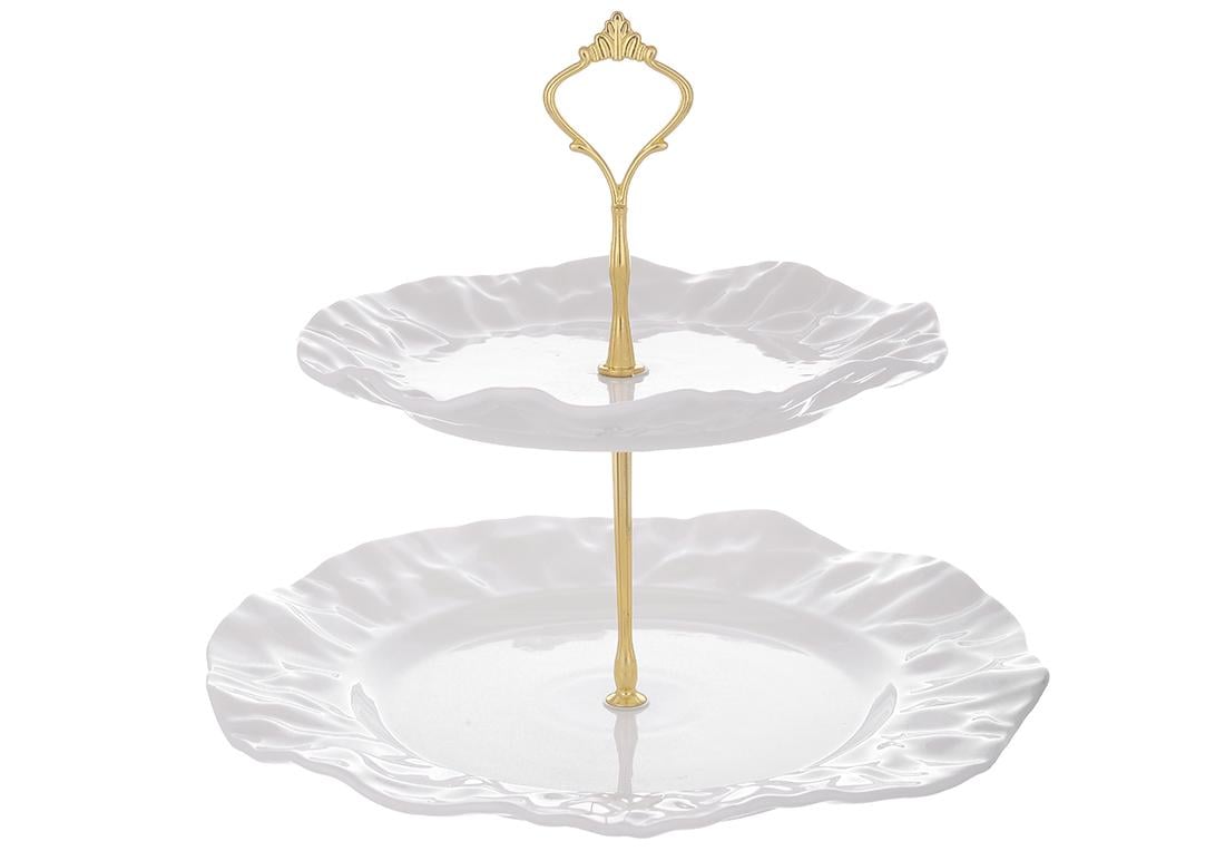 Этажерка фарфоровая BonaDi 25 см Белый (988-435)