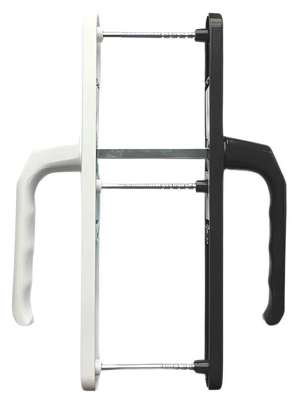 Ручка нажимная на планке для металлопластиковых дверей PINAR 92х28х216 мм Бело-коричневый (ПР01.AKK080.11.24)