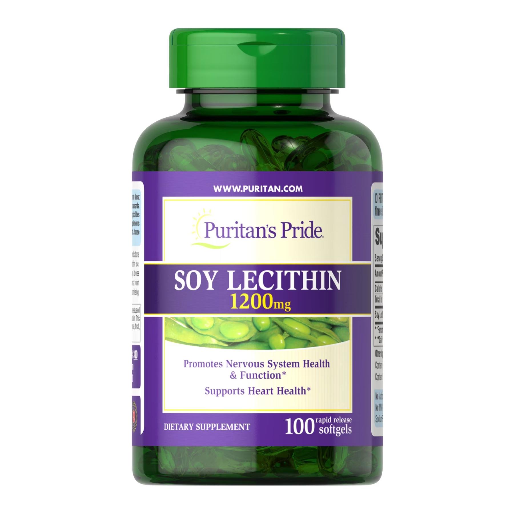 Натуральная добавка Soy Lecithin 1200 mg 100 softgels (2022-10-1675)