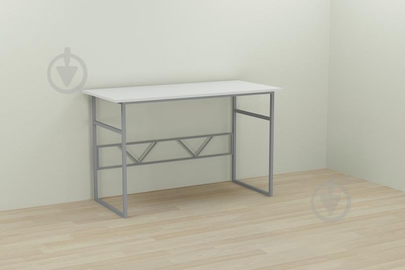 Компьютерный стол Ferrum-decor Раян 75x140x70 серый ДСП Белое 16мм Компьютерный стол Ferrum-decor Раян 75x140x70 серый ДСП Белое 16мм