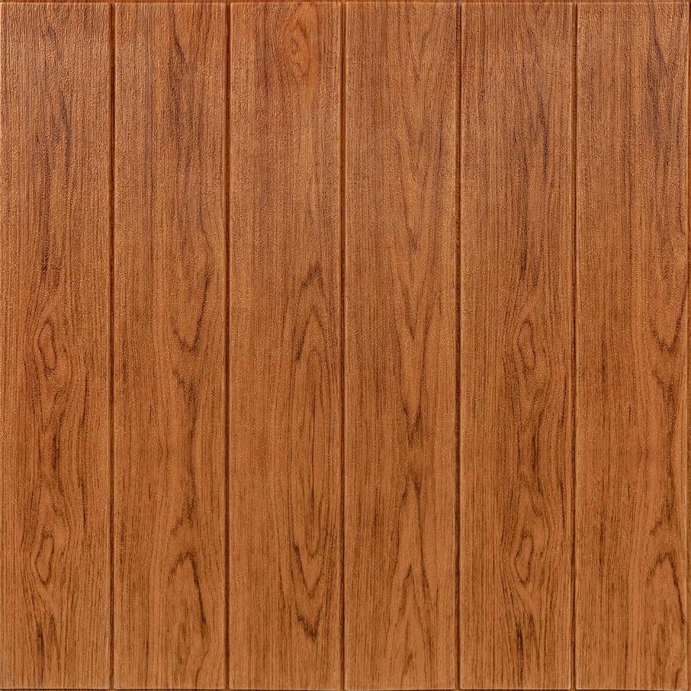 3D-панель самоклеюча Sticker Wall Темне дерево 700х700х5 мм (Панель-89)