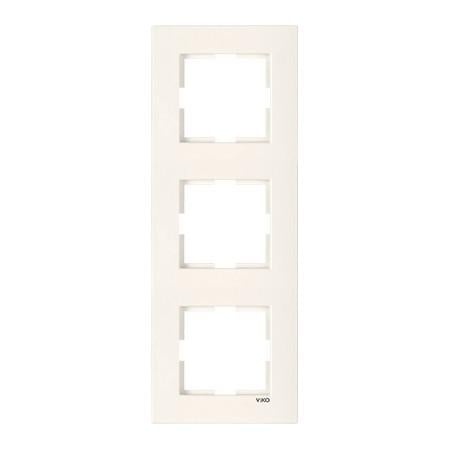 Рамка на 3 места вертикальная VIKO Karre Кремовый (90960232)
