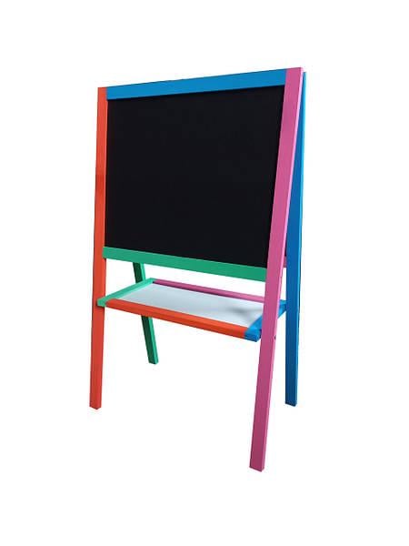 Мольберт детский двухсторонний магнитный 3в1 Разноцветный (MK22)