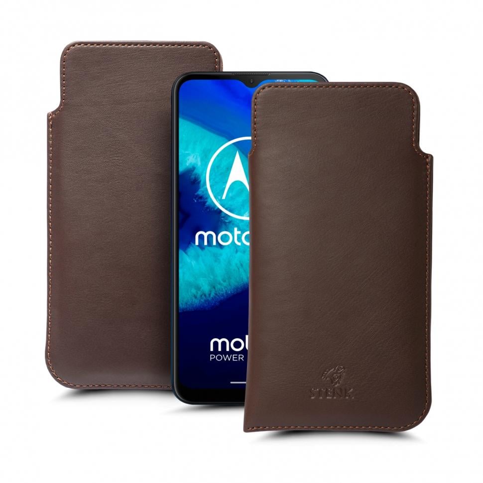 Футляр Stenk Elegance для Motorola Moto G8 Power Lite Коричневый (66103)