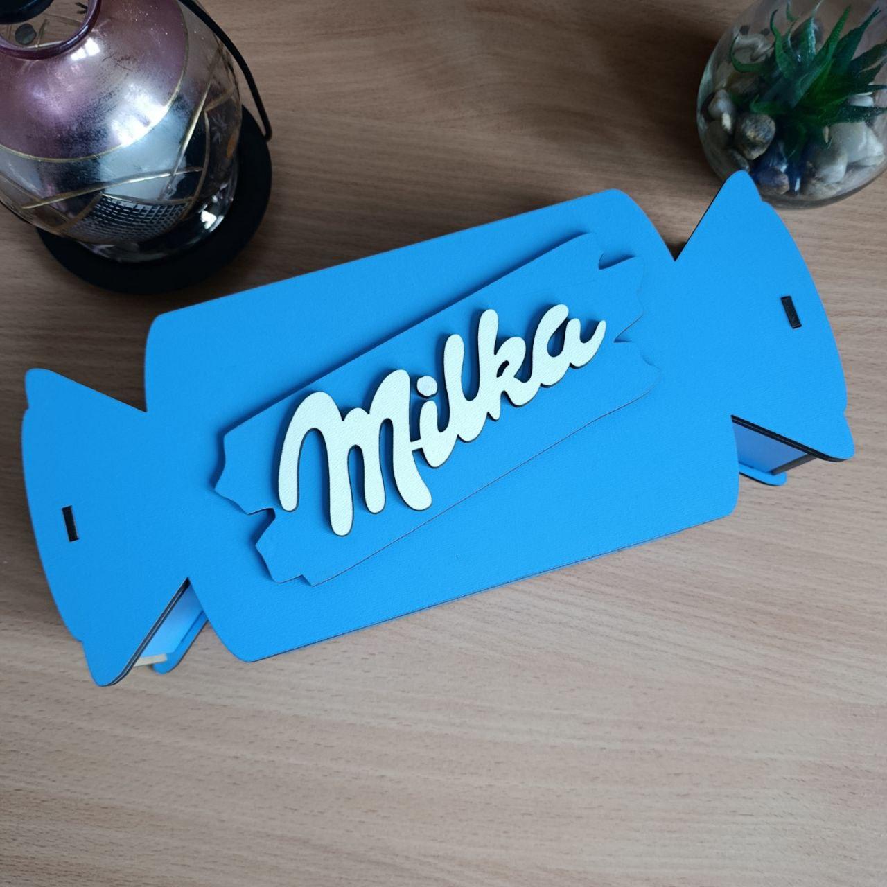 Бокс милка с конфетами для девушки/ребенка на день рождения/новый год/рождество/день влюбленных (ar292) - фото 5 Бокс милка с конфетами для девушки/ребенка на день рождения/новый год/рождество/день влюбленных (ar292) - фото 5