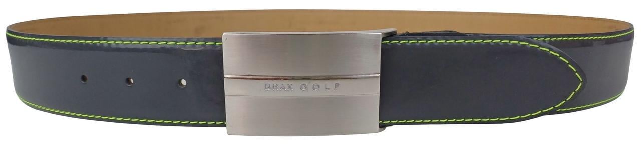 Ремень мужской Brax Golf кожаный глянцевый с закрытой пряжкой Серый