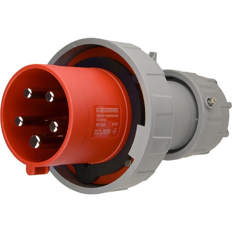 Вилка переносная АСКО-УКРЕМ полиамид серии UCombi 5P 63А IP 67 (A0080010116)