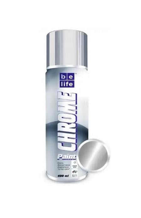 Аэрозольная краска эмаль с эффектом Super Chrome Belife 400 мл Яркий хром