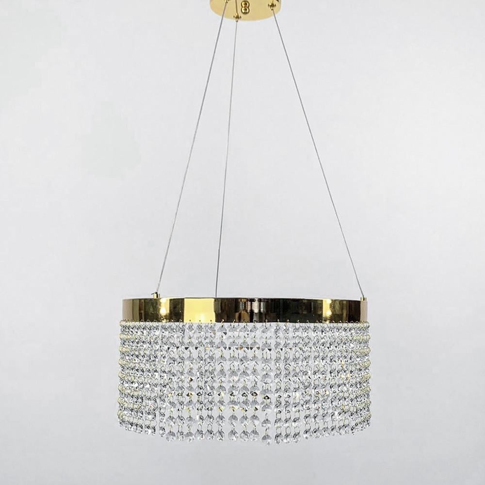 Люстра хрустальная с золотым ободком h 35 см Ø 50 см (2802/1 35 GD)