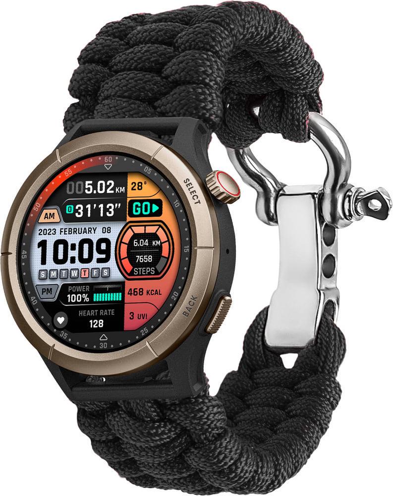 Ремешок из паракорда Ruper для смарт-часов Amazfit Cheetah Round/Cheetah Pro Black (38482-2B) Ремешок из паракорда Ruper для смарт-часов Amazfit Cheetah Round/Cheetah Pro Black (38482-2B)