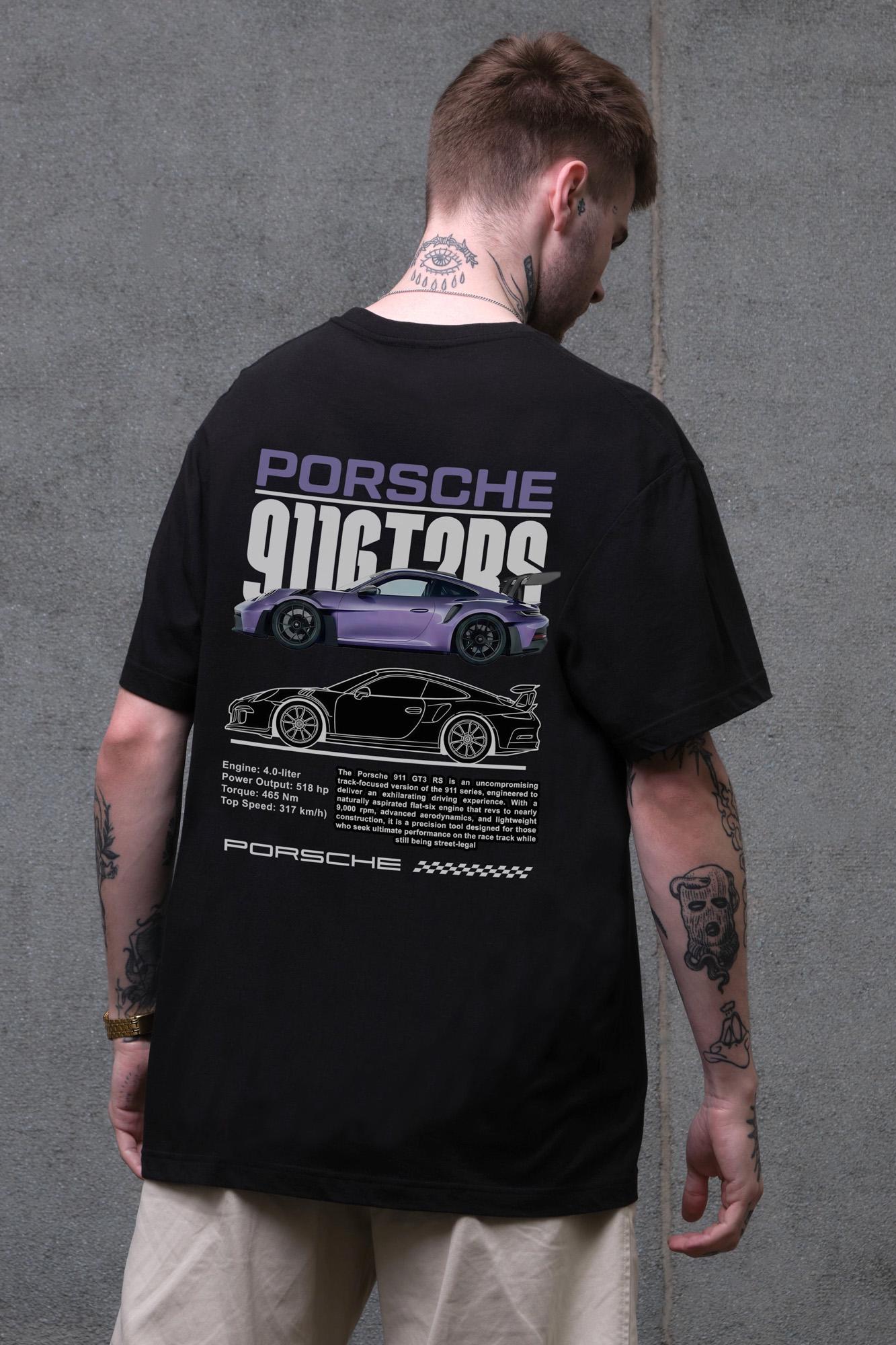 Футболка оверсайз Without З Принтом Porsche 2XL/3XL Black (2XL/3XL8056279 8056280)