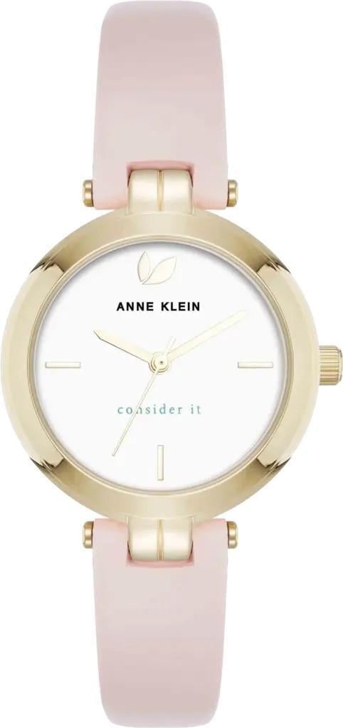 Наручные часы женские Anne Klein AK/5150SVBH с серебристым циферблатом и кожаным ремешком