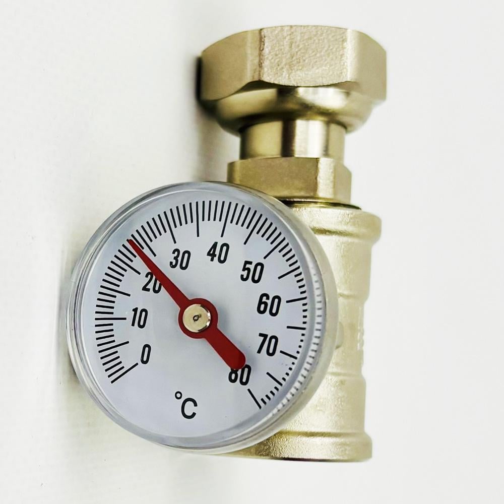 Термометр Kvant Laboratory Boiler Series с накидной гайкой тройник 3/4" 0- 80°C d 40 мм (26067009)