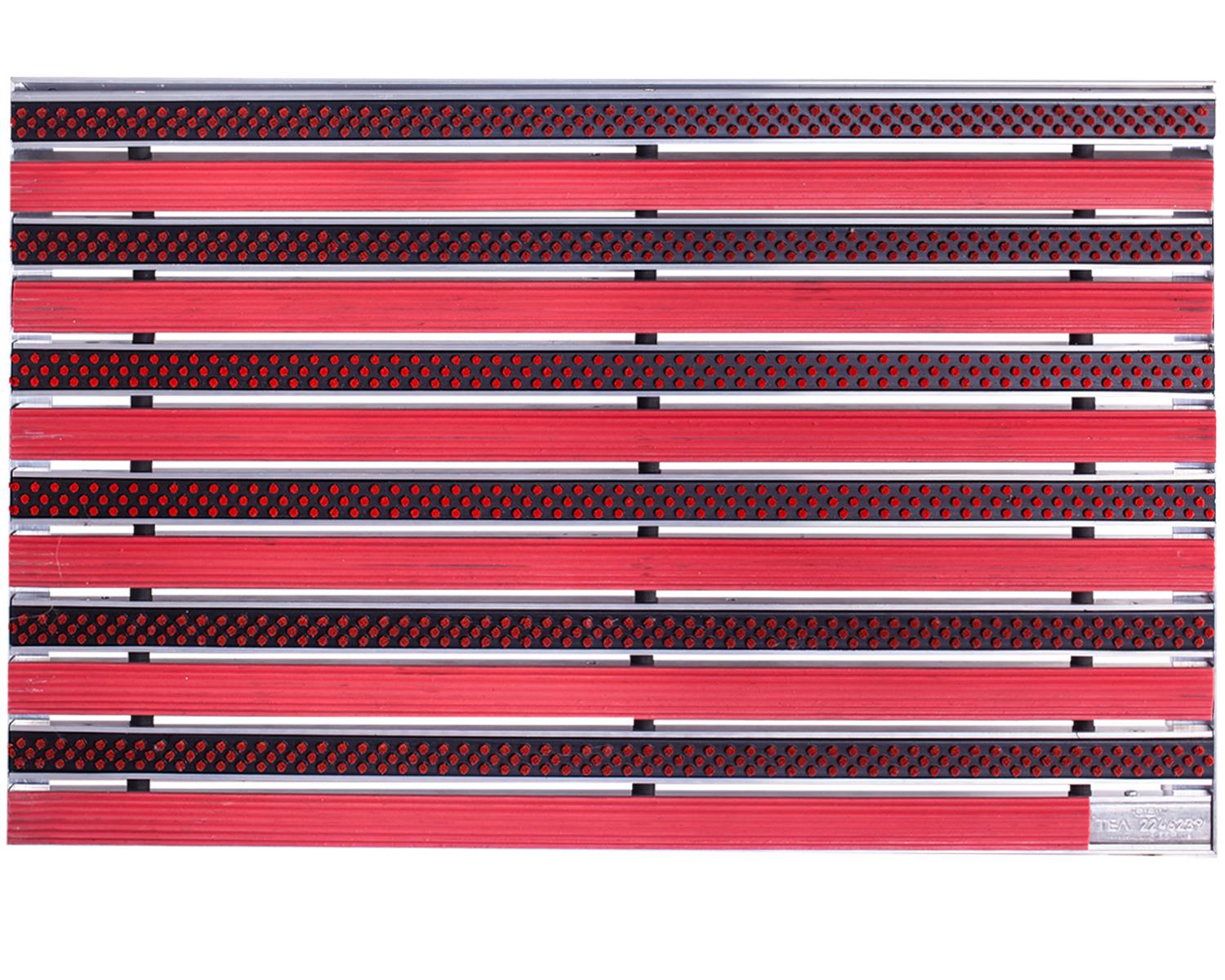 Брудозахисна решітка для входу Ювіг ЛЕН 60х40 см внутрішнє обрамлення Червоний (3254)