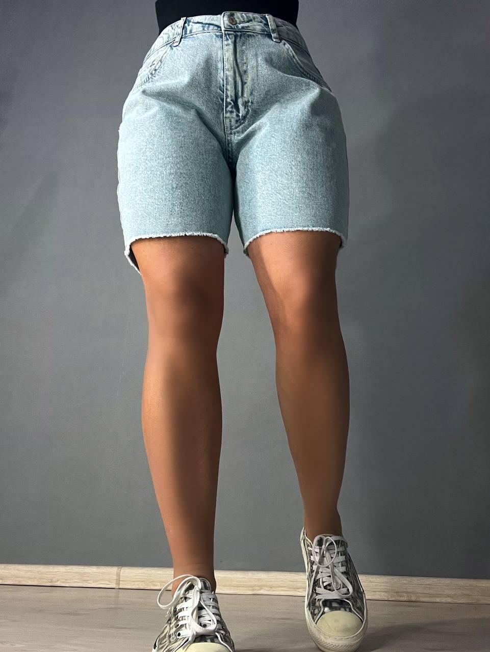 Шорты женские джинсовые ITS Basic 4015 средней длины с бахромой р. 38 81 см 105 см Голубой - фото 5 Шорты женские джинсовые ITS Basic 4015 средней длины с бахромой р. 38 81 см 105 см Голубой - фото 5