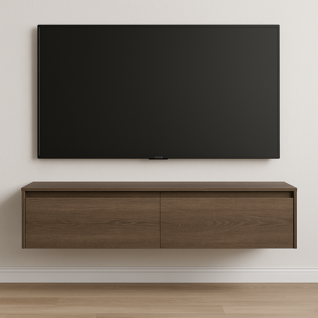 Тумба для ТВ навісна №09 з ЛДСП 45х120х35 см Дуб Сонома трюфель Тумба для ТВ навісна №09 з ЛДСП 45х120х35 см Дуб Сонома трюфель