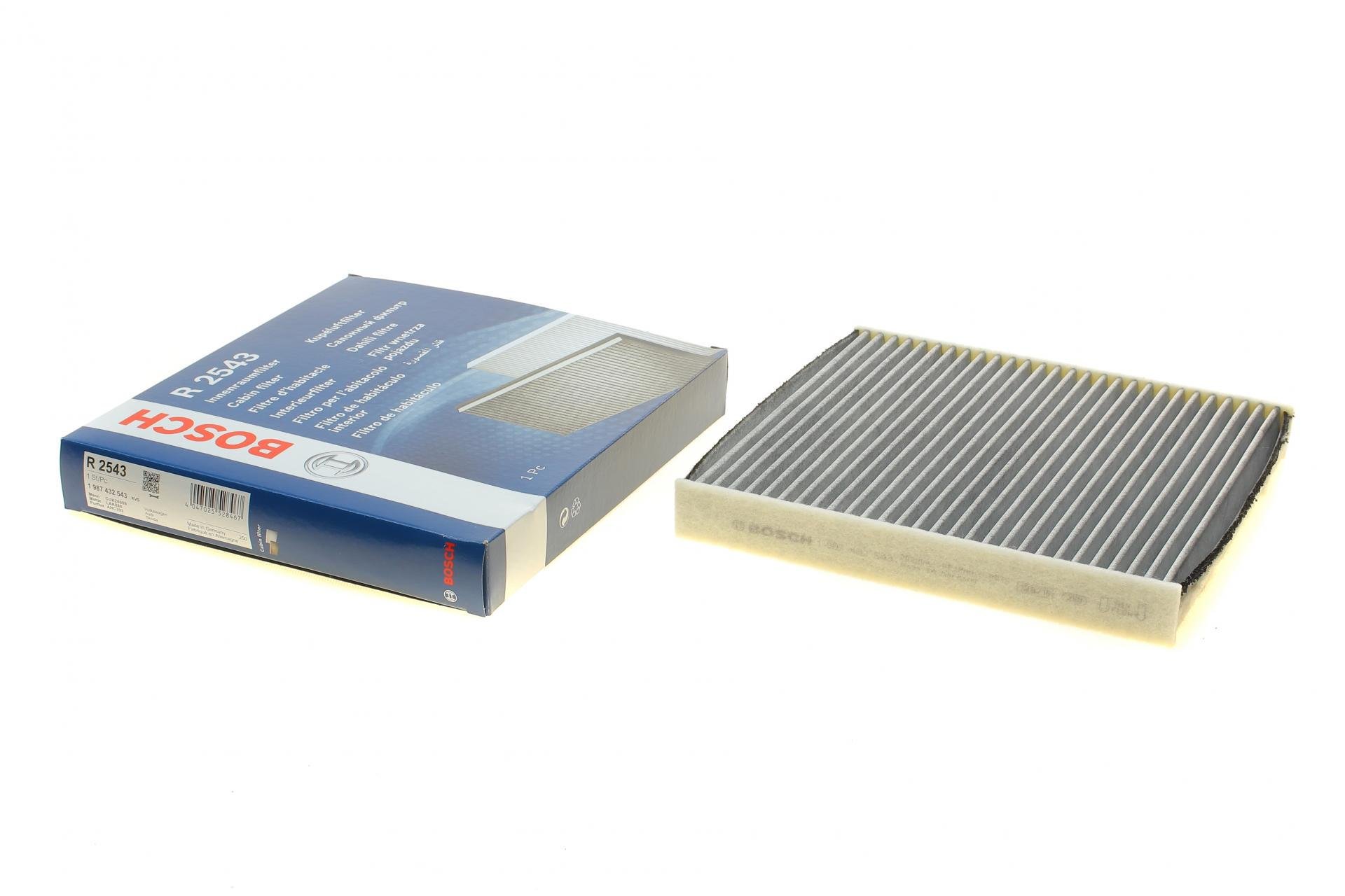 Фильтр салона для VW Golf 1,2-1,4TSI/1,6-2,0TDI 12- угольный (1 987 432 543)